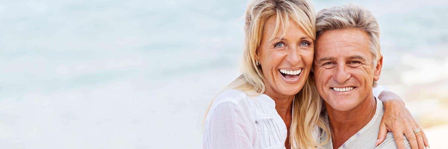older couple at the dentist in jensen beach fl